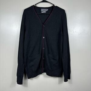 Vince Women’s 100% Cashmere V Neck Line Button Up Cardigan Sweater Black - Small